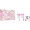 Versace Bright Crystal Eau de Toilette Set regalo 2025-50 ml EDT, 50 ml lozione per il corpo e 50 ml gel doccia