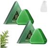 GUUZETU Nature Triangle Shampoo Bar - Care dei capelli a base di erbe, shampoo solido a base vegetale per la crescita dei capelli, con radice di foglie di biota e isatis, rafforza i cape-lli (2pcs)