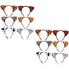 Ipetboom Cerchietti Per Chioma Orecchie Di Animali Set Da 12 Pezzi, Copricapo Da Festa Stampa Leopardo e Motivi Tigre, Zebra, Adatti Per Carnevale e Decorazioni Festose