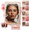 Generico 24-Color Eyeshadow Palette - 5-Layer Book-Style Foldable Makeup Palette Set,With 67 Pro Shades,With Eyeshadow Blush Highlighter Bronzer,Portable Travel Makeup Set (TypeA+8×makeup brush set, SIZE)