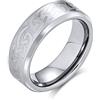 Bling Jewelry Personalizzato Unisex Irlandese Vichingo Celtico Amore Nodo Coppie Ampia Titanium Wedding Band Anelli 7 Millimetri Per Gli Uomini Le Donne Matte Silver Tone 7 Millimetri Personalizzabile