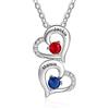 ALBERTBAND Collana Personalizzata in Argento 925 Ciondolo a Cuore con Nomi Incisione Collana per Donna Madre Figlia Regalo per Festa Della Mamma San Valentino (#2cuore)