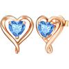 LAVUMO Orecchini Donna Argento 925 Rosa Oro Argento Set Orecchini Gioielli Donna offerta Regalo per Lei Amiche Moglie Mamma Amica Compleanno San Valentino Natale Anniversario Festa Della