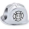 Bling Jewelry Pompiere Vigili Del Fuoco Cappello Casco Charm Per Donne Per Moglie Ossidato .925 Argento Adatto Bracciale Europeo