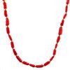 gioiellitaly Collana corallo rosso cannettine e pallini in argento 925 dorato gioiello artigianale unico made in italy lunghezza 50 cm