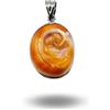 gioiellitaly Ciondolo occhio di Santa Lucia montatura argento 925 pendente amuleto portafortuna gioiello artigianale unisex uomo donna