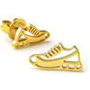 CODEONE Orecchini Runner | Acciaio Inossidabile Colore Oro | Design Artigianale Sportivo | Atletica | Confezione Regalo