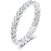 Teleye Anello a treccia Anello di fidanzamento in argento sterling 925 (7)