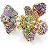 Swarovski Anello Idyllia, Taglie miste, Pavé, Fiore, Multicolore, Combinazione di finiture metalliche, cristallo, Zirconia cubica (50)