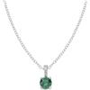 Amen Collana donna punto luce Argento Amen Lady CLCIPBBVEZ con zircone verde