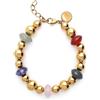 SINGULARU - Bracciale Winter Bomb. Acciaio con Placcatura in oro 18 kt e Pietra naturale. Gioielli da donna.