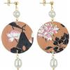 IN LEBOLE Lebole Orecchini Donna, Orecchini Donna Pendenti Eleganti e Leggeri, in Ottone Galvanizzato Oro con Pietre Naturali, Gioielli Artigianali Made in Italy, Regalo Donna dal Design Esclusivo