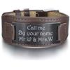 kaululu Bracciale Pelle Donna Uomo Personalizzato in Acciaio con Nome Incisione Braccialetti Uomo con Nomi Personalizzabile Bracciale per Papa Regalo di Compleanno (#3)