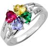 GBTROEY Anello personalizzato con pietre portafortuna da 1 a 8 per donna Anelli di fidanzamento personalizzati con nome per lei Regali di San Valentino e compleanno Gioielli per donne Mamma Moglie