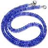 Kashish Gems & Jewels Collana in tanzanite naturale AAA da 4,5 a 6,5 mm, perline sfaccettate a rondelle, collana completa da 45,7 cm, regalo per ragazze, 3,5 - 5,5 mm, pietre preziose, tanzanite,