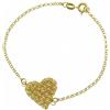 Maria de Deus Bracciale sardo con cuore filigrana argento 925 dorato lavorazione nido ape