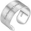 PROSILVER Anello Argento 925, Anello Aperto Personalizzabile per Donna Uomo, Larghezza 5/10/15 mm, Taglia Regolabile da 12-27, Fede Nuziale Fidanzamento Anniversario