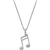 inSCINTILLE Simboli Preziosi Collana Uomo Donna in Argento Rodiato 925 Ciondolo Chiave di Violino o Nota musicale (Nota Musicale - Argento, Piccola: 3 cm)