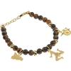 amorili bracciale sicilia trinacria carretto siciliano accio pietre (occhio di tigre)