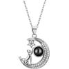 TAISGONGBY Collana con proiezione fotografica personalizzata, collana con foto in 100 lingue Ti amo, regalo personalizzato per fidanzata, moglie o madre