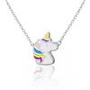 Sakrami Collana in Argento 925 con Ciondolo Unicorno Smaltato - Kids Collection + Confezione Regalo Personalizzata - per Bambina, Ragazza - Idea Regalo per Nascita, Battesimo, Comunione, Compleanno