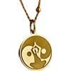 LKBEADS Collana in argento sterling 925 da 28 mm | catena da 18 pollici | ciondolo yin yang inciso per meditazione | gioielli per l'equilibrio zen | yoga | armonia spirituale | placcatura in oro | 00795