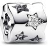 PANDORA Ciondolo in argento Sterling Moments a forma di stella traforata con zirconia cubica trasparente