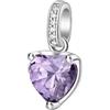 Brosway Charm Donna in Argento e Magic Purple con Simbolo Cuore | Collezione Fancy - FMP28