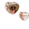 LaMenars Oro Rosa Charm personalizzato con foto di cucciolo Lettere personalizzate in argento sterling 925 Charm in perline compatibile con la collana del braccialetto da donna