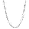 NKlaus collana con catena ad ancora solida di 60cm in argento 925 diamantata 3,00mm 21g 3686