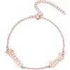 Jeweidea Bracciale con Nome Personalizzati per Donna con Incisione 2-14 Nomi Bracciale in Oro Argento Oro Rosa per Donna Ragazze Mamma Gioielli Regali per Compleanno San Valentino Natale