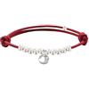 Schmuck Les Poulettes LES POULETTES BIJOUX - Bracciale Collegamento Medaglia di Cuore e Perle Argento 925 - Classics - Rosso