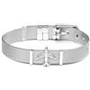 WearTravelers Bracciale Regolabile con Aereo per Donna Ragazza in Acciaio Inox - Completo di Charm a Forma di Aereo - Idea Regalo per Compleanno Viaggiatrice - Modello Parigi (Argento)
