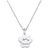 MeMeDIY Collana con Zampa di Cane Personalizzata per Donna Nome Inciso in Acciaio Inossidabile/Argento Sterling 925 1-4 Collana con Zampa di Gatto Gioiello Personalizzati (Argento)