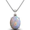 DENMOUS AMZ1271 - Ciondolo da Uomo in Argento Sterling Con Opale Naturale Australiano 9 Carati, 10,25 Ratti Certificato