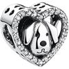 LES FOLIES DI PAOLA GRIECO Charm Cuore Cane Cagnolino Amore in argento 925 - Les Folies per Pandora