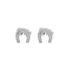 Rue Des Mille Orecchini donna argento 925 Lobo Ferro Di Cavallo Rodio | Orecchini argento 925 donna | Orecchini Argento Donna Con Una Potente Carica Sentimentale
