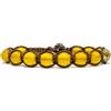 Samsara - Bracciale Tibetano Buddista | Shamballa con Agata Gialla | Energia Spirituale | Regolabile 18,5-22,5 cm | Tripla Protezione | Marrone, Taglia Unica, Pietra