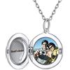 PROSILVER Collane Argento 925 con Foto Dentro Cuore/Rotondo/Ali Di Angelo Argento con Confezione Regalo