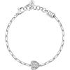 Morellato Bracciale Donna in Acciaio, Cuore di Cristalli, Catena, Collezione DROPS - SCZ1344