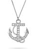 inSCINTILLE Collana Donna Uomo con Ancora e Brillantini