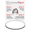 Bramart Bracciale Tennis Marito o Fidanzato Argento Sterling 925 Compleanno Idee Regali per lui, Bracciale Uomo oro Idea Regalo Natale - Cofanetto con DEDICA incluso. (Pinguino Tennis Nero 2)