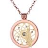 Morella Collana Donna 70 cm Acciaio Inossidabile Oro Rosa con Coins Moneta amuleto Ciondolo Rotondo 33 mm acchiappasogni con Piume in Sacchetto di Velluto
