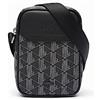 Lacoste NH4410LX, Borsa a Mano Uomo, Monogram Nero Grigio, Taglia Unica EU, Monogram Nero Grigio, Taglia unica