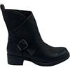 STILL Stivaletto Stivali Scarpe Donna Traforato Moda Tacco Basso Tronchetto Nero 38 Nero