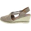 VERBENAS Espadrillas con Zeppa Maika Serraje Piedra