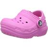 Crocs Classic Lined Clog K, Zoccoli Unisex-Bambini, Rosa (Party Pink/Candy Pink), 32/33 EU