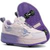 Mateju Scarpe con Rotelle Ragazzi e Ragazze, Pattini Bambini Scarpe da Skateboard Sportive all'aperto 2 in 1 con 4 Ruote Rimovibili Scarpe da Ginnastica Adolescente Moda Comode (Viola,38)