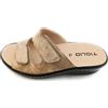 generico TIGLIO PANTOFOLE CIABATTE DONNA 2713 beige plantare estraibile in vera pelle (41)