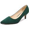 FGUUTYM Scarpe con tacco da donna, eleganti e comode, da sera, per feste, da sposa, con tacco alto, a spillo, taglia 35-46, verde, 45 EU